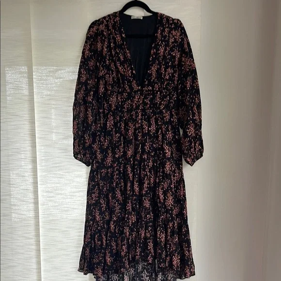 ULLA JOHNSON Joan floral print midi length dress size 10 - Picture 4 of 7